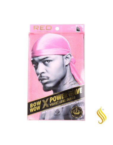 Red Kiss Power Wave Velvet Durag Pink Capa De Cabello